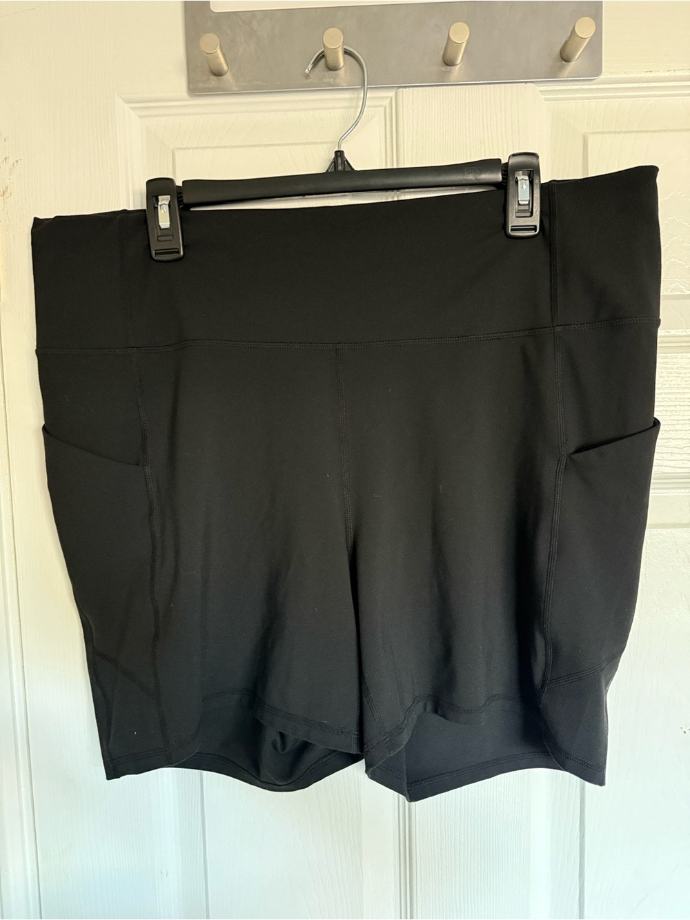 Fabletics Black High-Rise Bike Shorts with Side Pockets size 3X